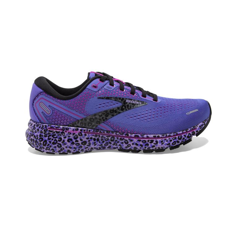 Brooks Ghost 14 Cushioned Road Running Shoes - Women's - Cactus/Purple/Black (02741-PVXO)